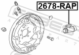 Febest 2678-RAP Rear Wheel Brake Cylinder