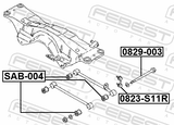 Febest 0829-003 Camber Adjusting Eccentric Bolt