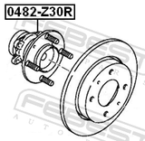 Febest 0482-Z30R Rear Wheel Hub
