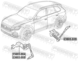Febest 23603-029 Rear Level Sensor (With Bracket, With Link)
