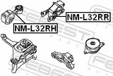 Febest NM-L32RH Right Engine Mount