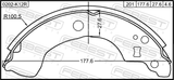 Febest 0202-N16R Shoe Kit, Rear Brake
