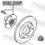 Febest 0582-DWF Front Wheel Hub