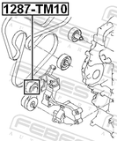 Febest 1287-TM10 Pulley Tensioner Kit