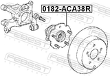 Febest 0182-ACA38R Rear Wheel Hub