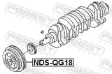 Febest NDS-QG18 Crankshaft Pulley QG18DE