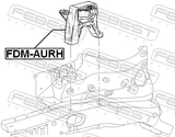 Febest FDM-AURH Right Engine Mount (Hydro)