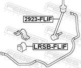 Febest LRSB-FLIF Front Stabilizer Bar Bush D20.5