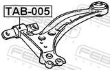Febest TAB-005 Front Bushing, Front Control Arm