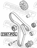 Febest 2387-POL Timing Belt Tensioner Pulley
