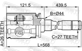 Febest 1911-E70RH Front Inner CV Joint Right 26X44X27