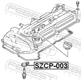 Febest SZCP-003 Seal Ring, Spark Plug Tube