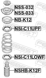 Febest NSI-C11UPF Front Spring Upper Seat