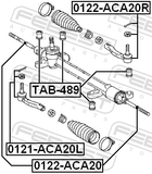 Febest TAB-489 Steering Rack Bushing