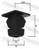 Febest 88570-126 Retainer Clip