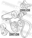 Febest 2987-DIII Tension Pulley