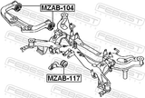 Febest MZAB-117 Rear Differential Bushing