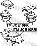 Febest TM-JCE10FR Front Engine Mount (Hydro)