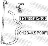 Febest TSB-KSP90F Front Stabilizer Bar Bush D24