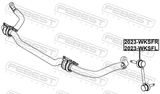Febest 2023-WKSFL Front Left Stabilizer Link / Sway Bar Link