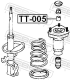 Febest TT-005 Rear Shock Absorber Bushing