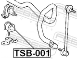 Febest TSB-001 Front Stabilizer Bar Bush D23