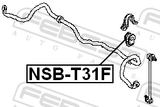 Febest NSB-T31F Front Stabilizer Bar Bush D22