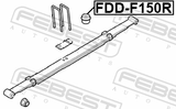 Febest FDD-F150R Rear Leaf Spring Rubber Buffer