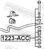 Febest 1223-ACC Front Stabilizer Link / Sway Bar Link
