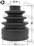 Febest 0215-J1016 Boot Inner CV Joint Kit 73X96X21.4