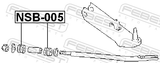 Febest NSB-005 Front Strut Rod Cushion