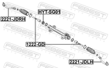 Febest 2221-JDLH Steering Tie Rod End Left