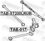 Febest TAB-ST200LRUB Rear Transverse Rod Bushing