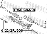 Febest TRKB-GRJ200 Steering Gear Boot