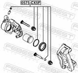 Febest 0575-CX5F Front Brake Caliper Repair Kit (Set For Two Sides)
