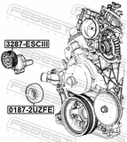 Febest 3287-ESCIII Tension Pulley