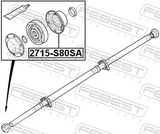 Febest 2715-S80SA Drive Shaft CV Joint Boot