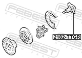 Febest 2182-TTGR Rear Stub Axle