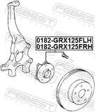 Febest 0182-GRX125FLH Front Wheel Hub LH
