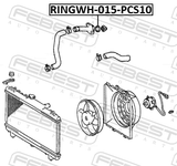 Febest RINGWH-015-PCS10 Cooling System O-Ring PCS 10
