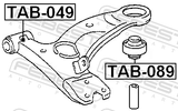 Febest TAB-089 Rear Bushing, Front Control Arm