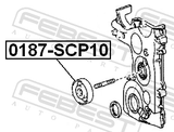 Febest 0187-SCP10 Tension Pulley