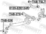 Febest TAB-278 Rear Arm Bushing
