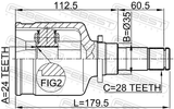 Febest 0511-M320MTLH Inner CV Joint Left 24X35X28