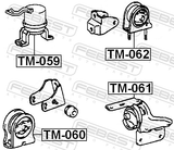 Febest TM-062 Rear Engine Mount