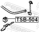 Febest TSB-504 Rear Stabilizer Bar Bush D16