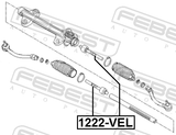 Febest 1222-VEL Steering Tie Rod