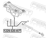 Febest 1229-020-KIT Repair Kit, Camber Adjusting Eccentric Bolt