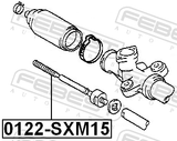 Febest 0122-SXM15 Steering Tie Rod