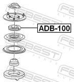Febest ADB-100 Front Shock Absorber Bearing
